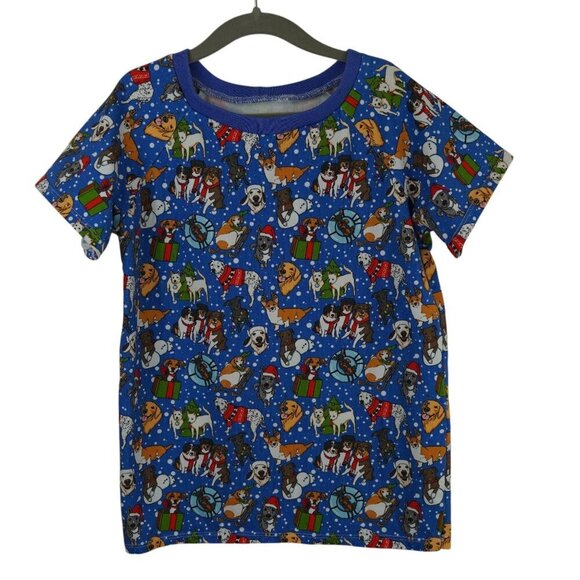 Babalus by Lucy Conroy Christmas Dog Print Pajama Set For Kids Handmade Sleepwea - Picture 2 of 8